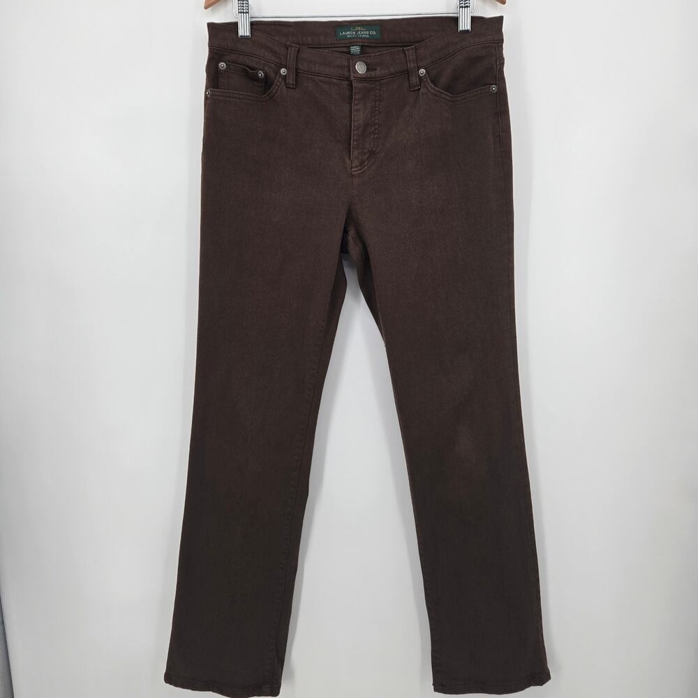 LRL Ralph Lauren Classic Straight Jeans – Size 10, Chocolate Brown